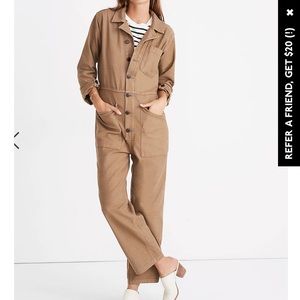 Madewell x As Ever Coveralls Brown Jumpsuit M